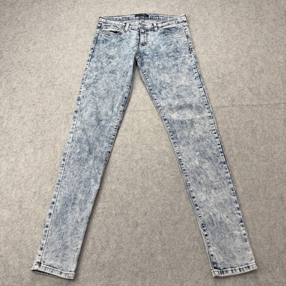 Flying Monkey Jeans Womens 29 (28x30) Acid Wash Mid Rise Skinny *Light Stain*